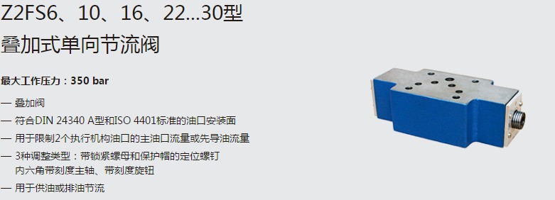 SHLIXIN上海立新Z2FS6、10、16、22...30型疊加式單向節(jié)流閥